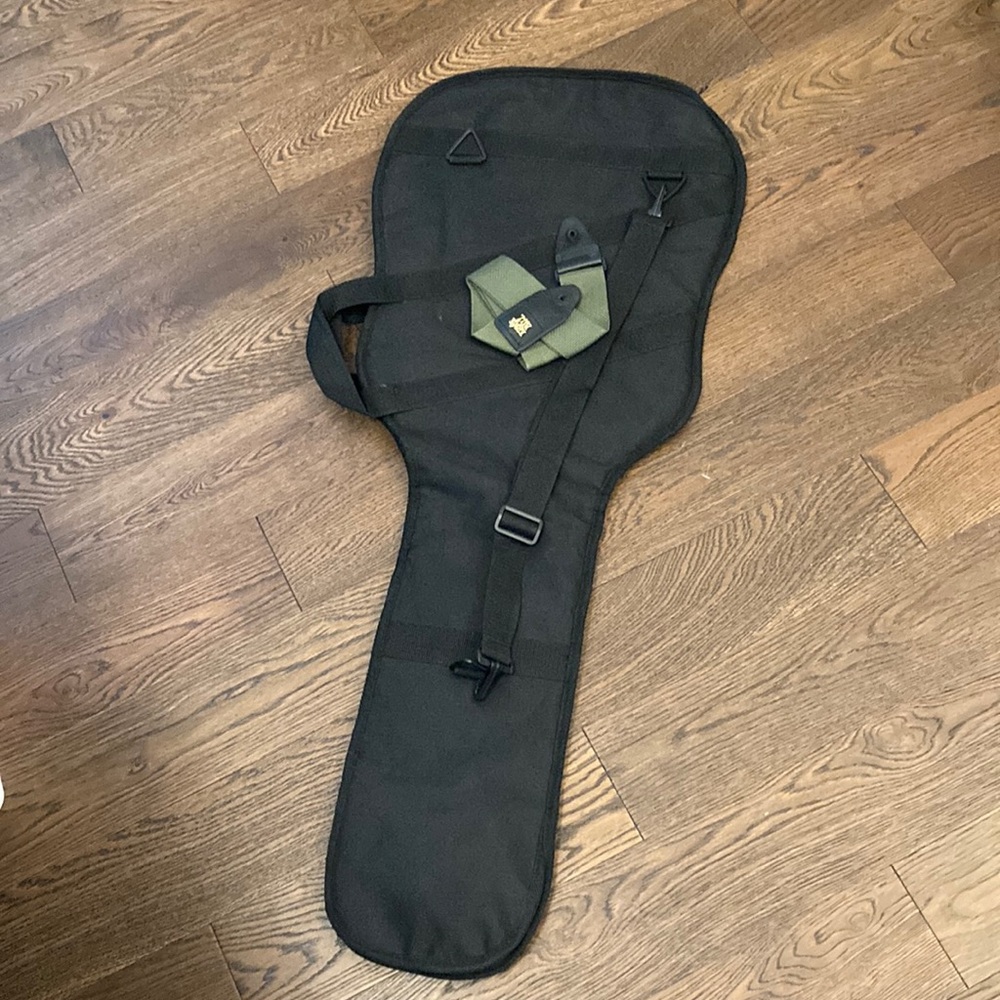 PADDED Backpack Guitar BAG 40" X 17" SOFT CASE GUITAR BAG BLK Handle